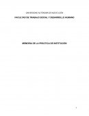 Memoria oficial trabajo social