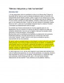 Ensayo "Menos máquinas y más humanidad"