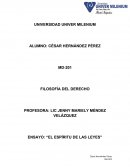 ENSAYO: “EL ESPÍRITU DE LAS LEYES”