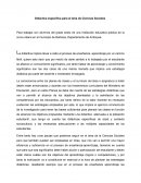 Didáctica específica para el área de Ciencias Sociales