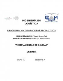 PROGRAMACION DE PROCESOS PRODUCTIVOS. Página 1