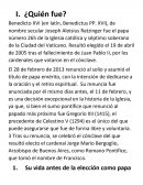 BENEDICTO XVI Su vida antes de la elección como papa