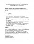 DETERMINACIÓN DE CONCENTRACIONES Y LAS DIVERSAS MANERAS DE EXPRESARLA. TRES ÁCIDOS DISTINTOS