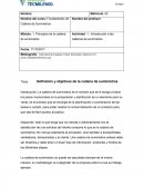 Actividad: 1.- Introducción a las cadenas de suministros