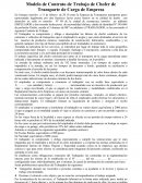 Modelo de Contrato de Trabajo de Chofer de Transporte de Carga de Empresa