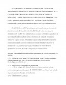 Acta de entrega de inmueble y finiquito del contrato de arrendamiento respecto del inmueble