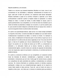 Ejemplo de reporte academico y de conducta. Página 1