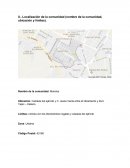 Localización de la comunidad (nombre de la comunidad, ubicación y límites