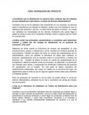 FORO: DISTRIBUCION DEL PRODUCTO