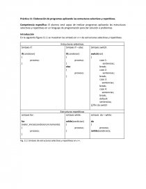 Práctica 11: Elaboración de programas aplicando las estructuras selectivas y repetitivas. Página 1