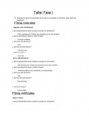 Espués de relizar la observación del proceso de combustión en las fibras, estos fueron los resultados Tipos de fibras