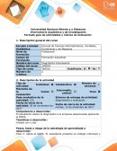 Vicerrectoría Académica y de Investigación Formato guía de actividades y rúbrica de evaluación