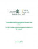 Guía para la elaboración de proyectos de promoción de la salud