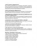 ¿Qué es control administrativo?
