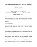 Plan de demostración final, CICLO ESCOLAR: 2014-2015