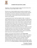 Escribir para objetivar el saber