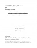 Manual de urbanidad y buenas maneras de Manuel Antonio Carreño
