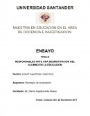 Responsables ante una desmotivacion del alumno en la educación