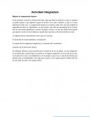 Actividad Integradora Mejorar la comprensión lectora