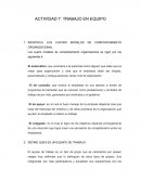 Trabajo en Equipo IDENTIFICA LOS CUATRO MODELOS DE COMPORTAMIENTO ORGANIZACIONAL.