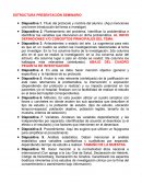 ESTRUCTURA PRESENTACIÓN SEMINARIO