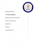 Trabajo “YO TENGO EVIDENCIAS”