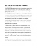 The size of the countries: does it matter?