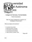 Taller de Lectura y Redacción e Iniciación a la Investigación Documental 4 “Efectos psicológicos del alcoholismo”