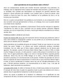 ¿Qué aprendemos de las parábolas sobre el Reino?