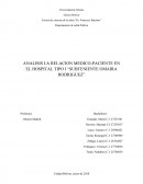 ANALISIS LA RELACION MEDICO-PACIENTE EN EL HOSPITAL TIPO I “SUBTENIENTE OMAIRA RODRIGUEZ”