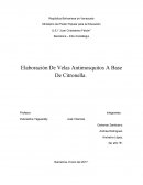 Elaboración De Velas Antimosquitos A Base De Citronella