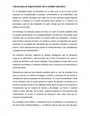 Recomendaciones para la calidad educativa