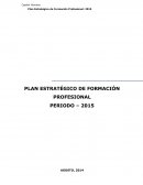 PLAN ESTRATÉGICO DE FORMACIÓN PROFESIONAL PERIODO – 2015