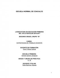 ESTRATEGIAS DE TRABAJO DOCENTE. Página 1