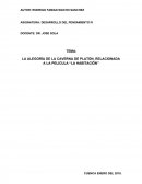 LA ALEGORÍA DE LA CAVERNA DE PLATÓN, RELACIONADA A LA PELICULA “LA HABITACIÓN
