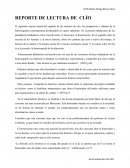 REPORTE DE LECTURA DEL CLÍO
