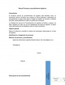 Manual Procesos y procedimientos logísticos