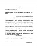 Solicita: Permanencia de docente.