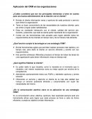 Aplicación del CRM en las organizaciones.