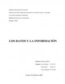 Ejemplo de los Datos e Información
