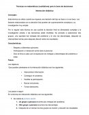 Técnicas no matemáticas (cualitativas) para la toma de decisiones