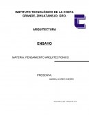 ENSAYO MATERIA: PENSAMIENTO ARQUITECTONICO