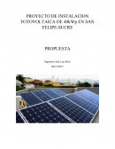 PROYECTO DE INSTALACION FOTOVOLTAICA DE 40kWp EN SAN FELIPE-SUCRE