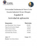 Español II Actividad de aplicación