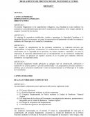 Anteproyecto de reglamento de prevencion de incendios y otros riesgos