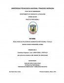 INFORME RESULTADOS DE APLICACIÓN DE DIAGNOSTICO INSTITUCIONAL Y DE AULA