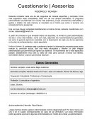 Cuestionario | Asesorías Antecedentes Heredo Familiares