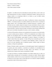 Historia Mínima de México cap. 1 Reporte. Página 1