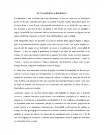 EL PLAGIO EN LA DOCENCIA. Página 1