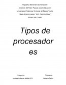 Boconó Edo Trujillo Tipos de procesadores